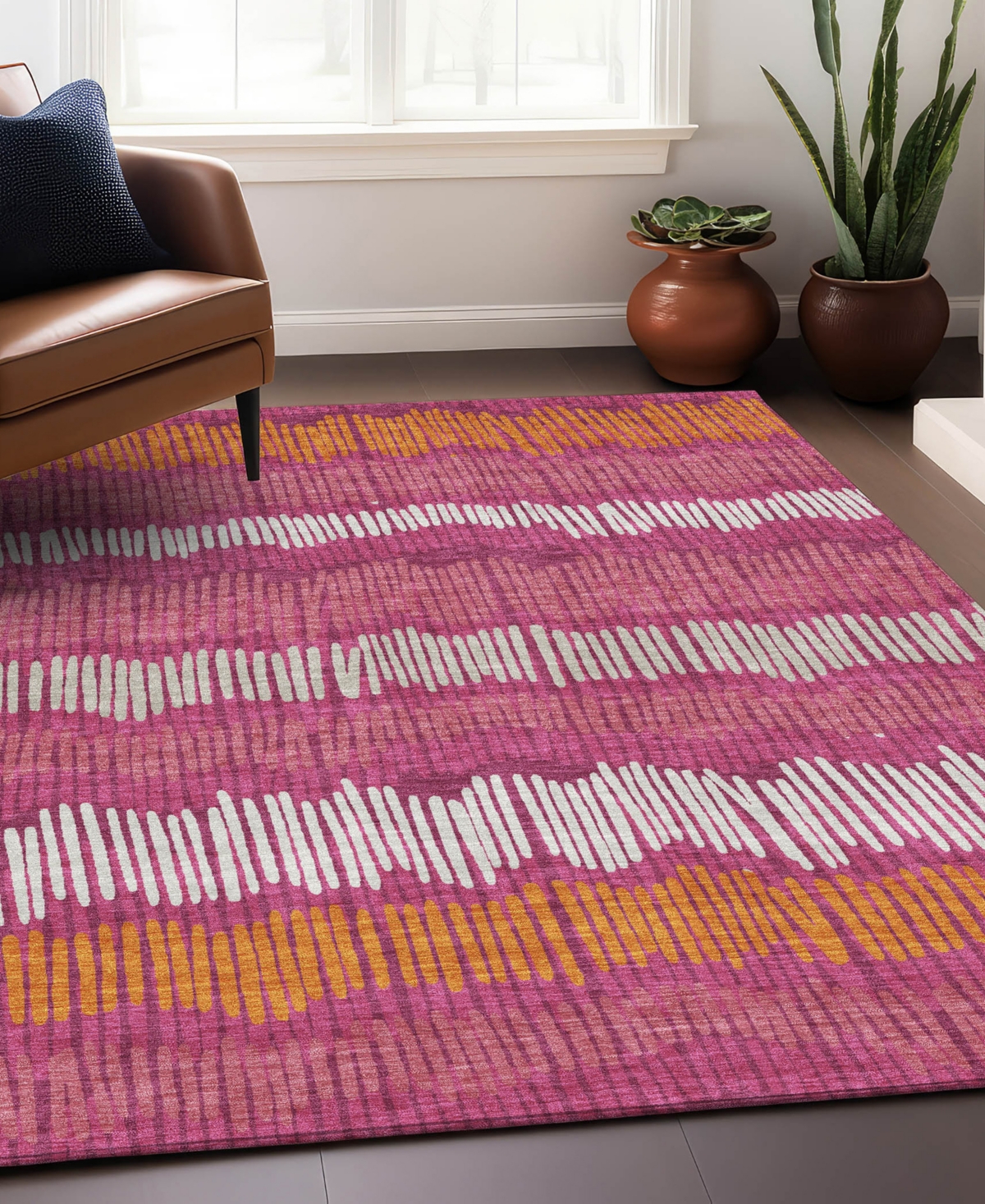 Addison Chantille Acn889 8'x10' Area Rug In Rose
