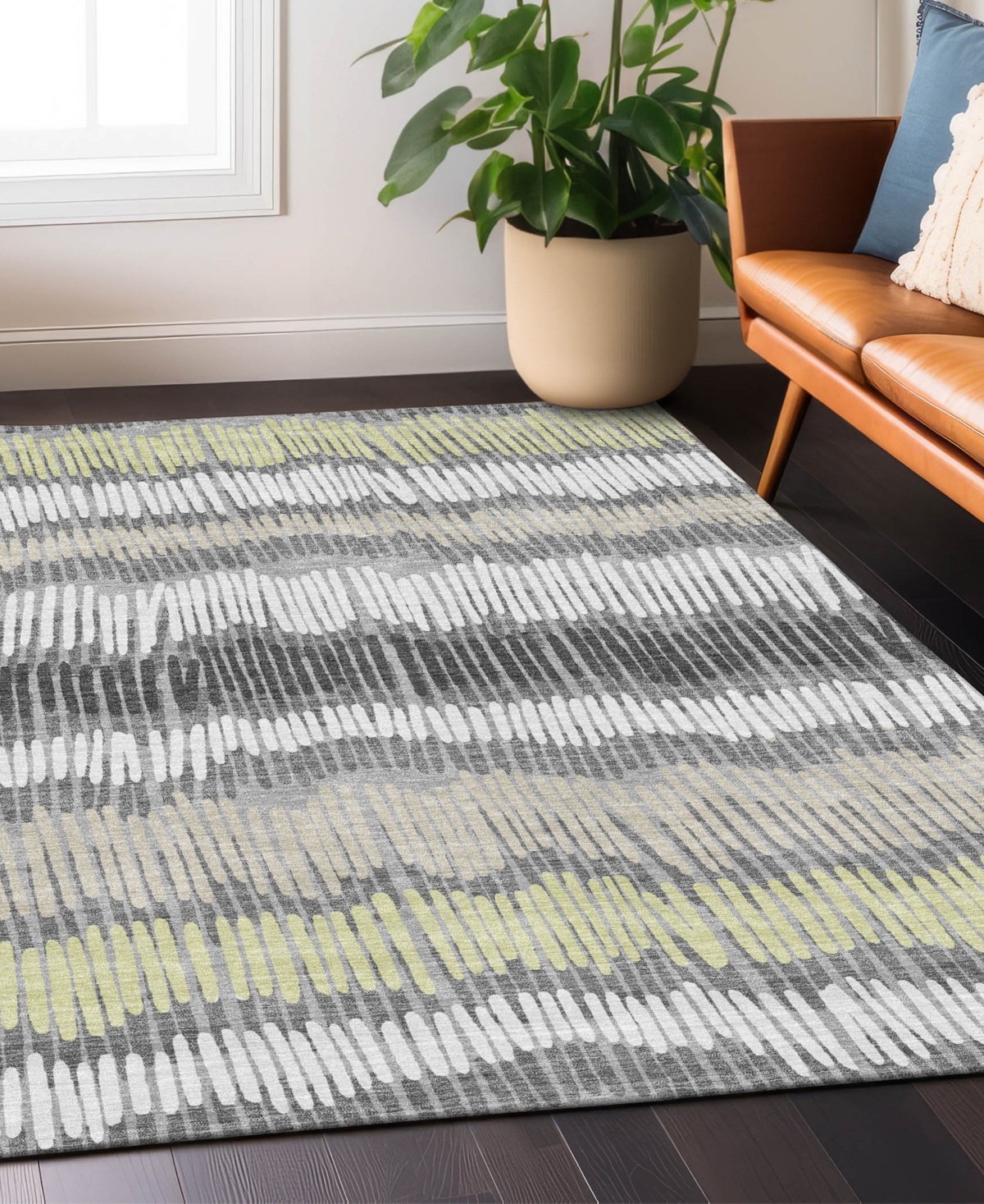 Addison Chantille Acn889 5'x7'6 Area Rug In Gray