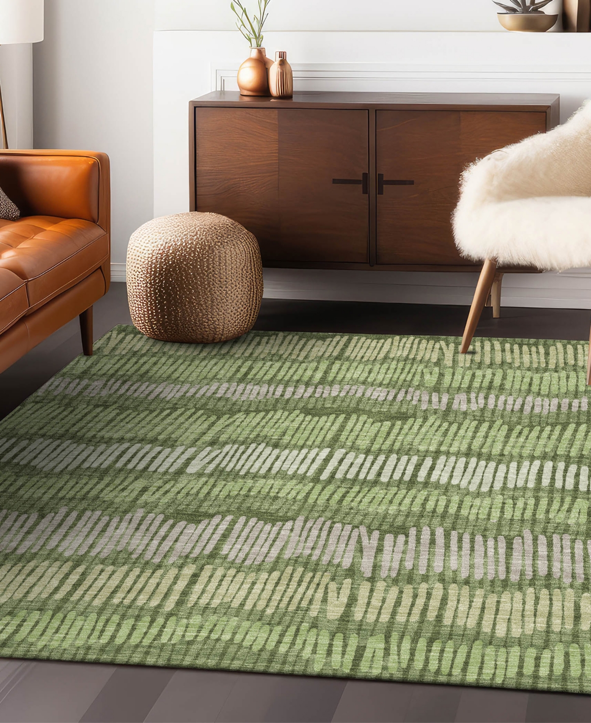 Addison Chantille Acn889 2'6"x3'10" Area Rug In Olive