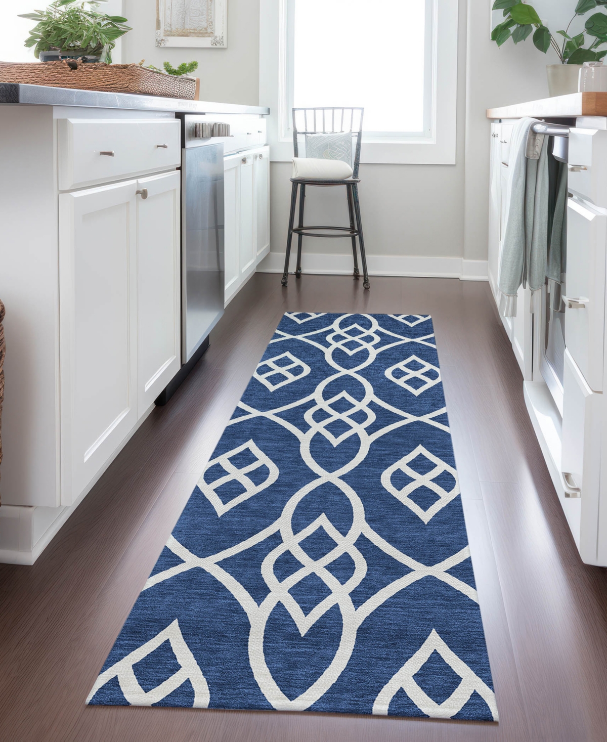 Addison Chantille Acn884 2'3"x7'6" Runner Area Rug In Navy