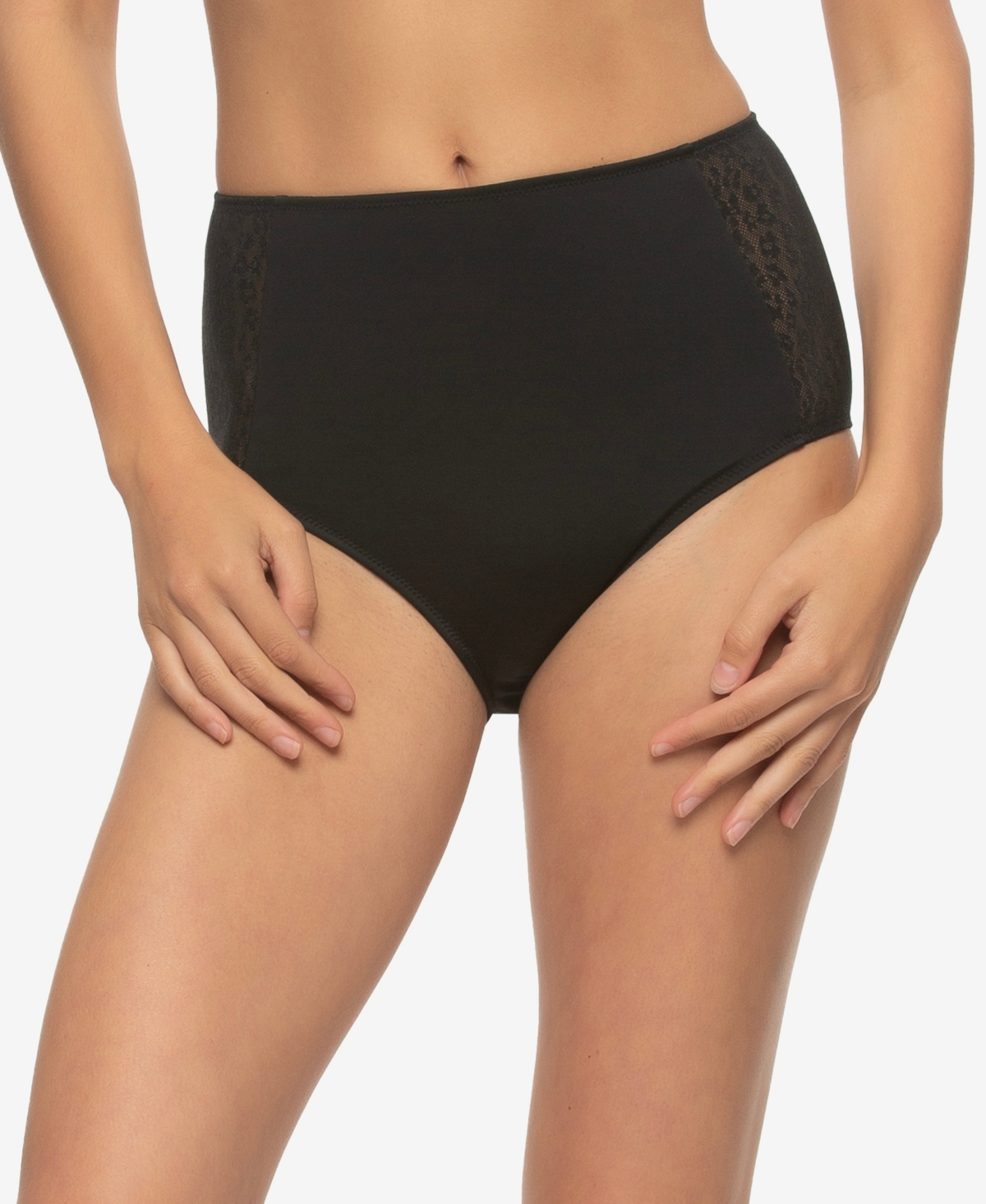 Paramour Women's Prima High Waist Lace Shaping Brief In Black