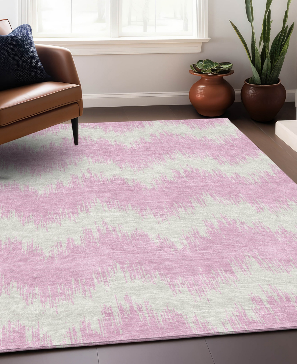 Addison Chantille Acn880 5'x7'6 Area Rug In Pink