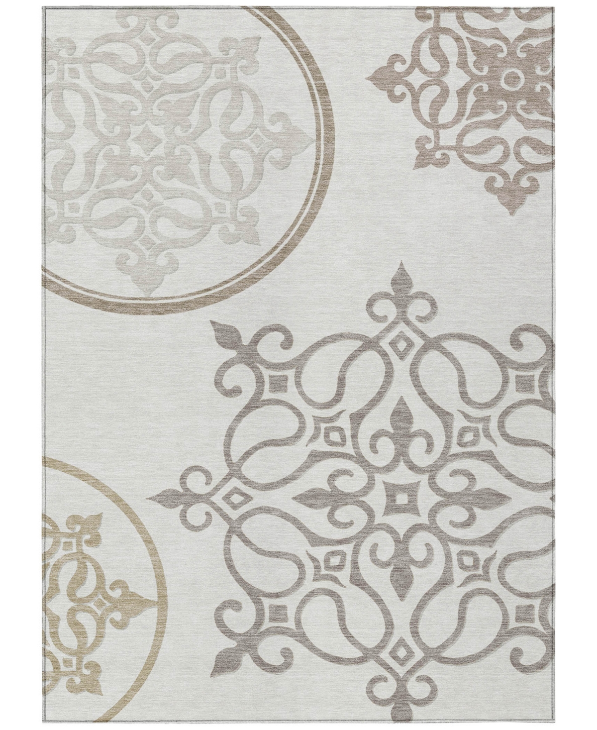 Addison Chantille Acn874 5'x7'6 Area Rug In Ivory