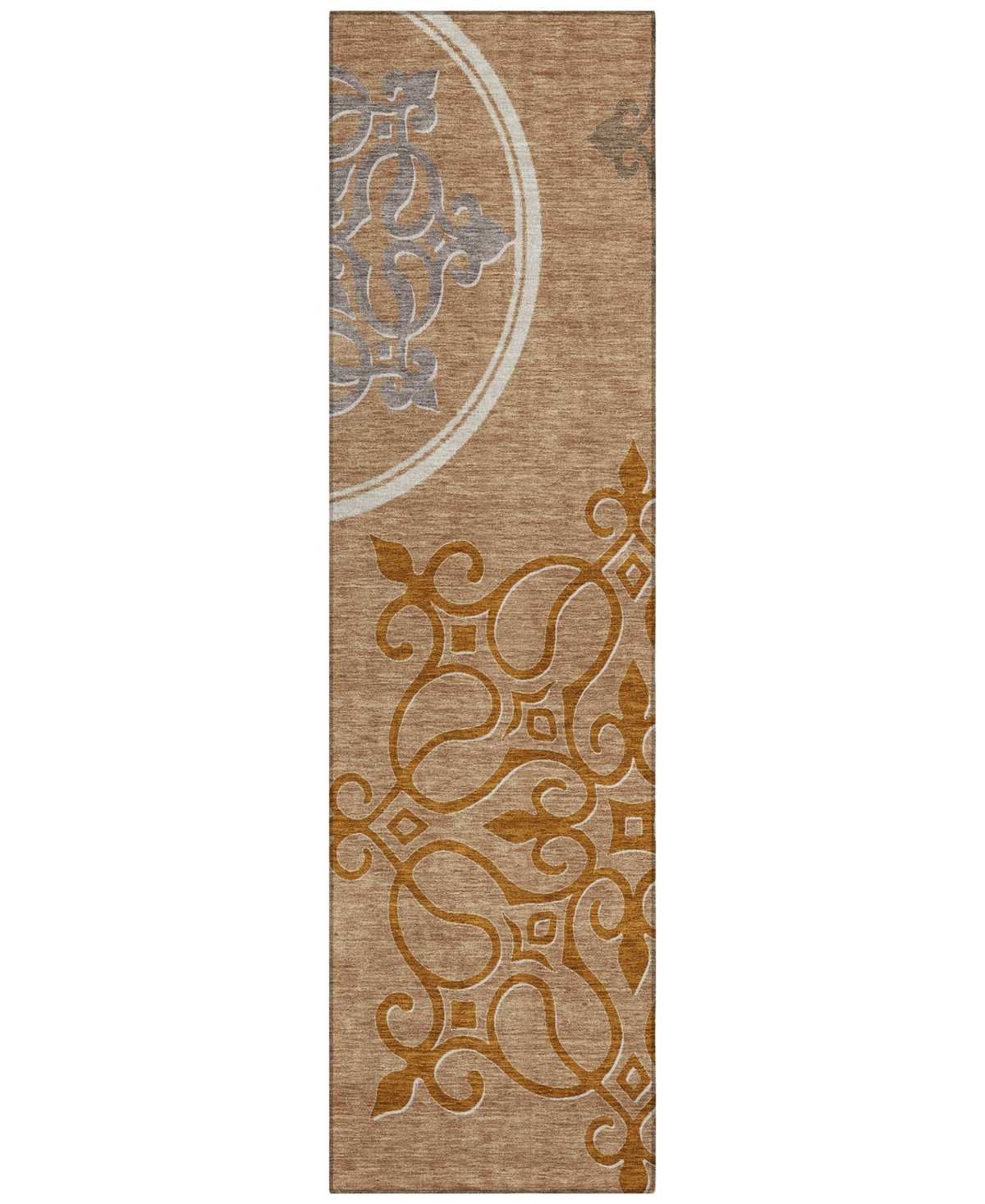 Addison Chantille Acn874 2'3"x7'6" Runner Area Rug In Terracotta