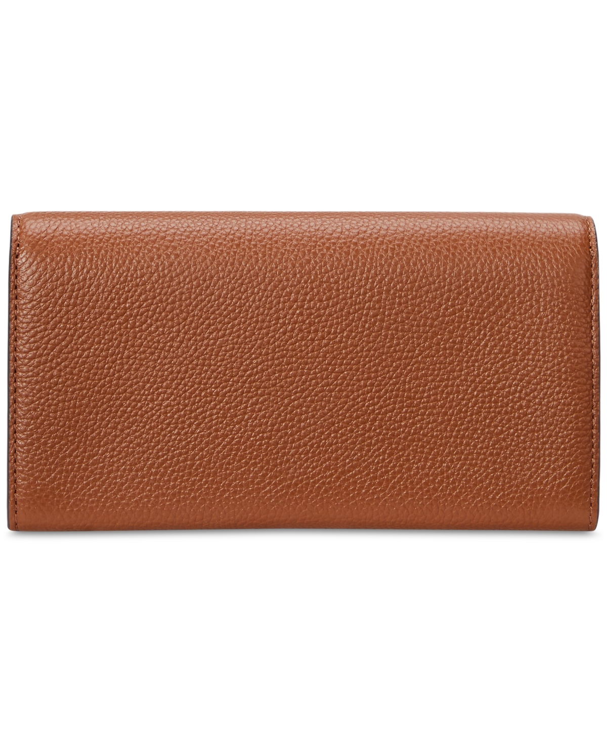 Ralph Lauren Pebbled Large Cameryn Flap Wallet In Lauren Tan