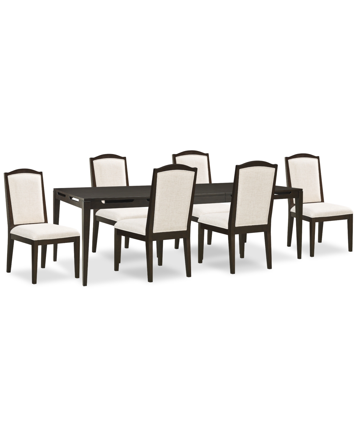 Macy's Addelyn 7-pc. Dining Set (table & 6 Chairs) In Brown