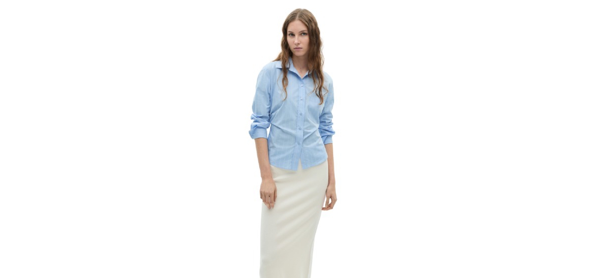 Shop Mango Women's Fine Knit Midi Skirt In Ecru