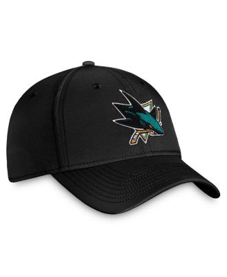 Men's Black San Jose Sharks Core Primary Logo Flex Hat