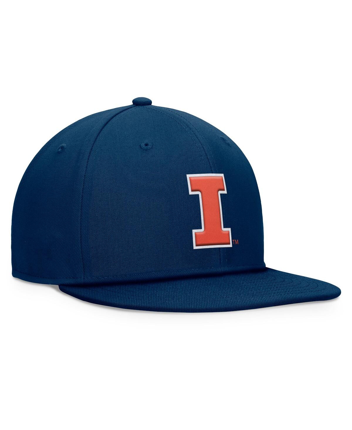Top Of The World Men's Navy Illinois Fighting Illini Fundamental Snapback Hat In Navy