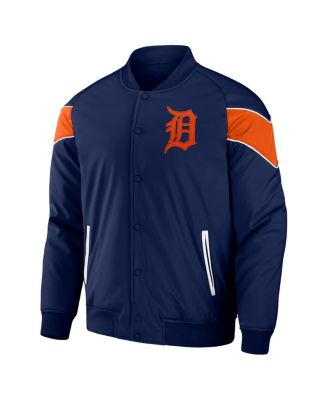 Men's Navy Detroit Tigers Baseball Raglan Full-Snap Jacket