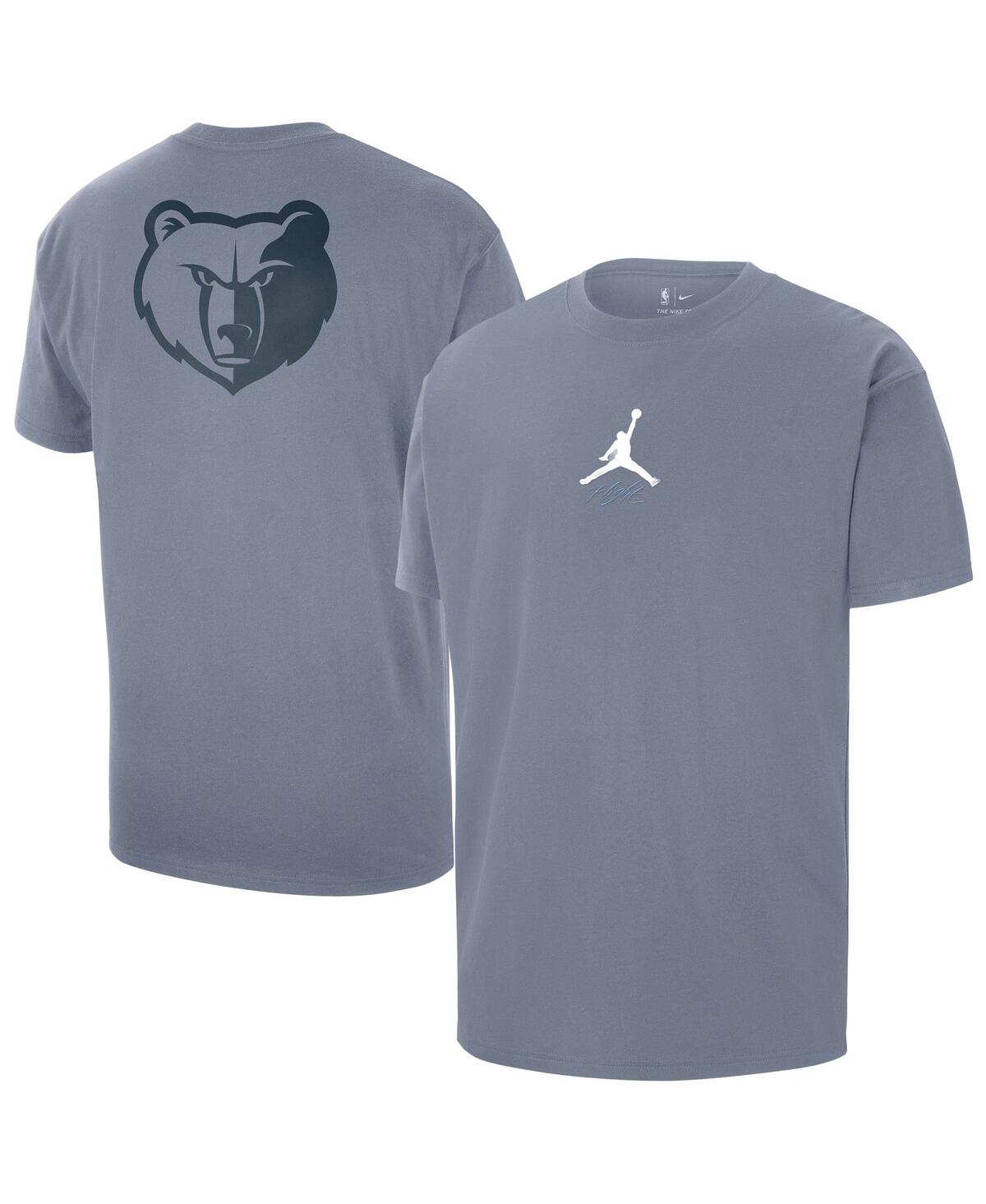 Jordan Men's Blue Memphis Grizzlies Statement Edition Jumpman Flight Heavyweight T-shirt In Blue
