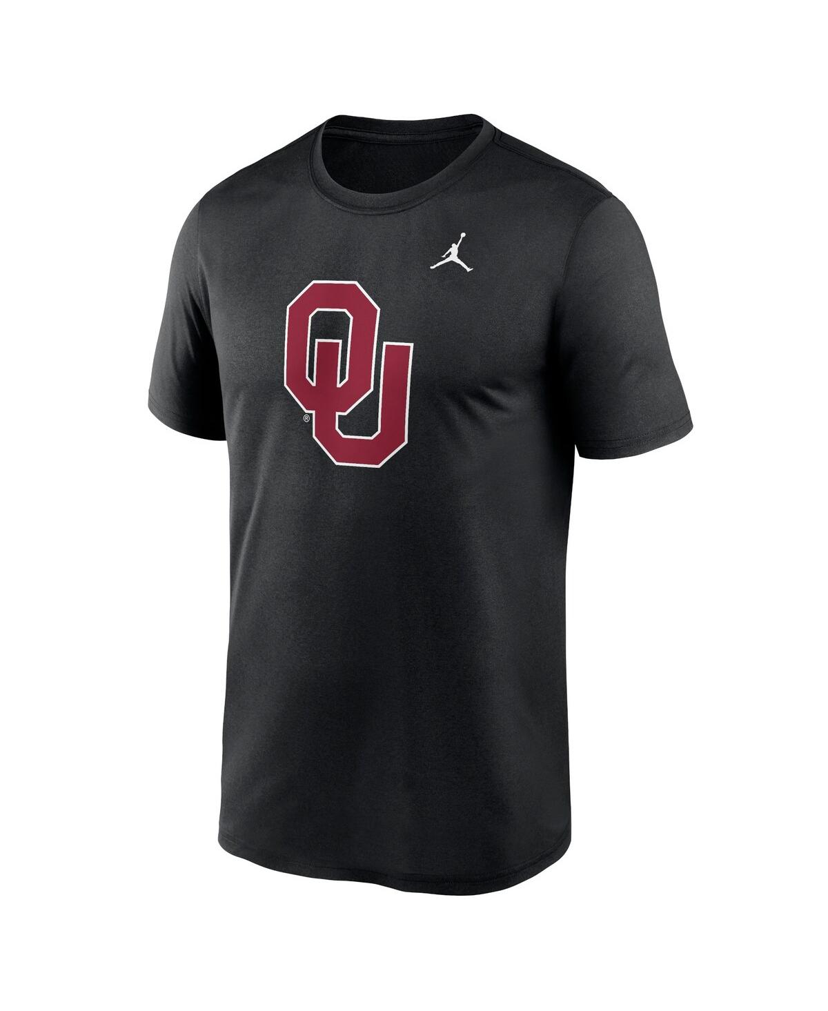 Jordan Men's Black Oklahoma Sooners Primetime Evergreen Logo T-shirt In Black
