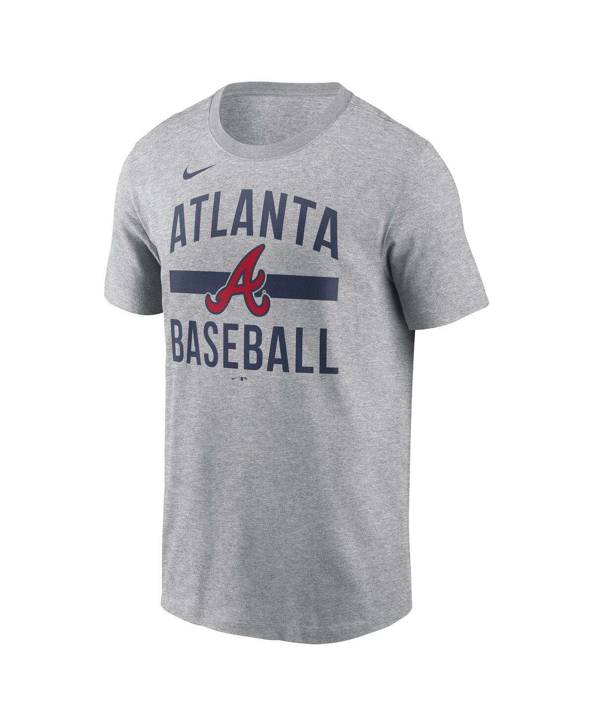 Nike Men's Heather Gray Atlanta Braves Arched T-shirt In Gray