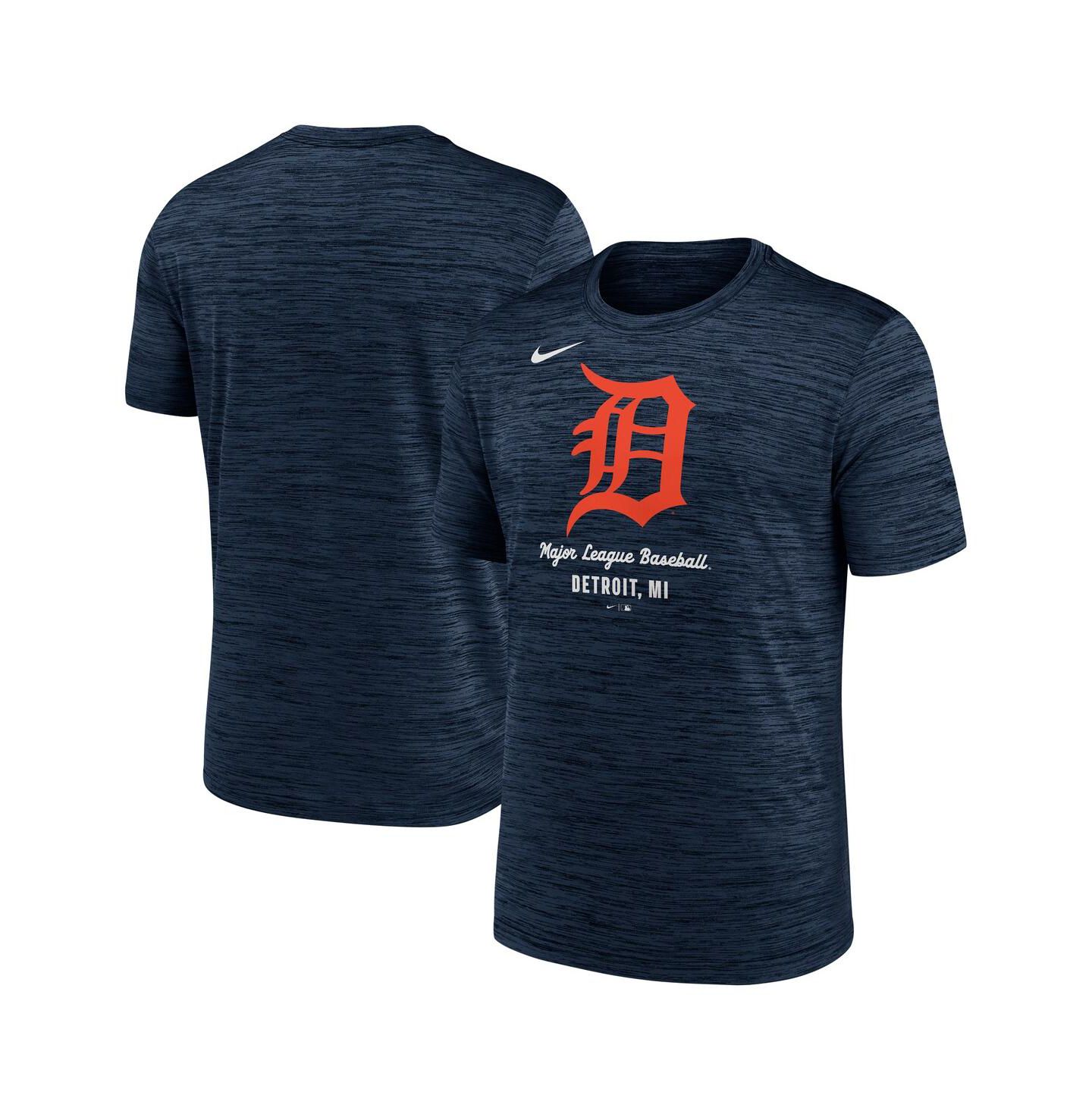 Мужская футболка Nike Navy Detroit Tigers Velocity Performance — фото 1