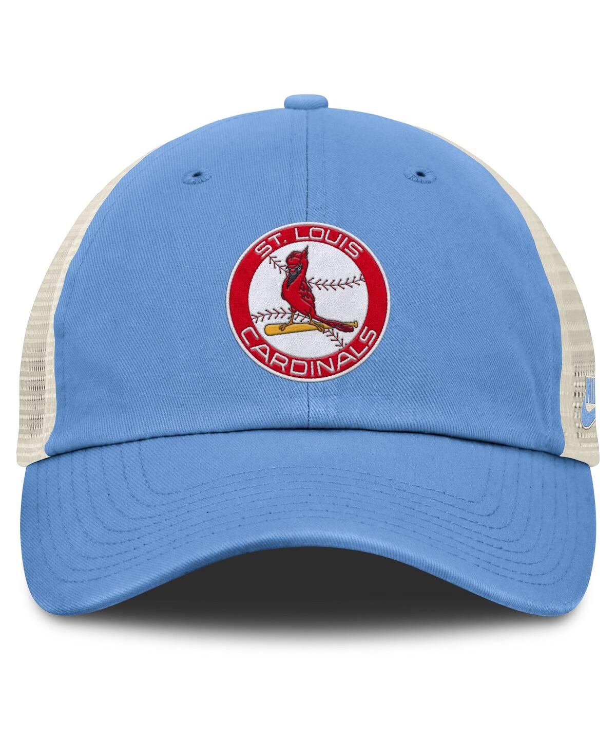 Nike Men's Light Blue/natural St. Louis Cardinals Cooperstown Collection Club Trucker Adjustable Hat In Light Blue,natural