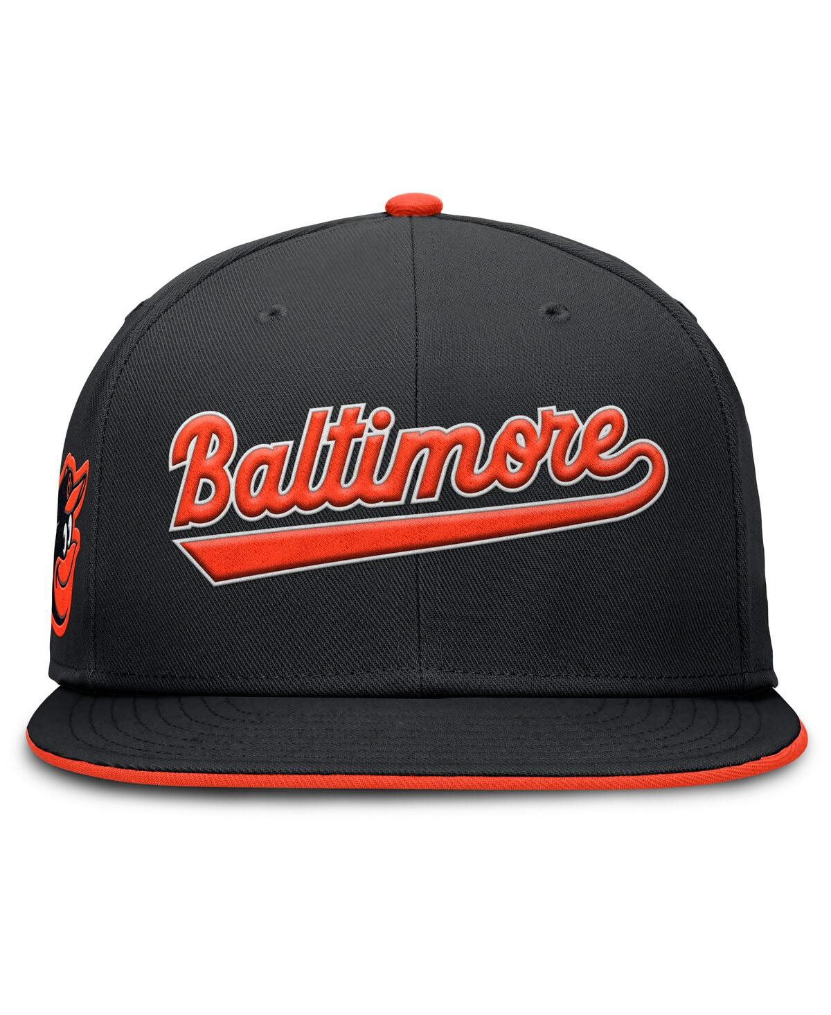 Nike Men's Black Baltimore Orioles True Performance Fitted Hat In Black