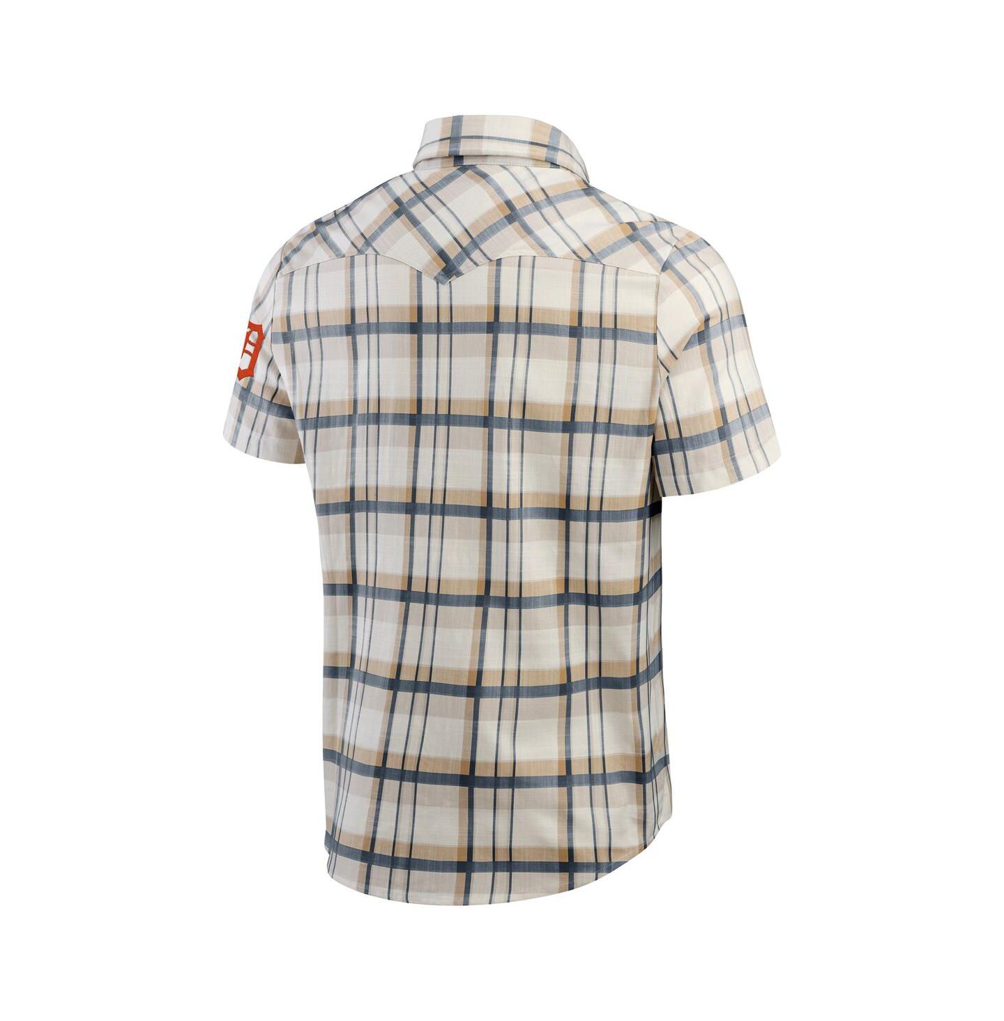 Мужская рубашка Fanatics Darius Rucker Collection by Navy Detroit Tigers Plaid Full-Snap — фото 3