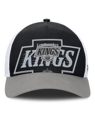 Men's Black/Silver Los Angeles Kings Authentic Pro A-Frame Rink Adjustable Hat
