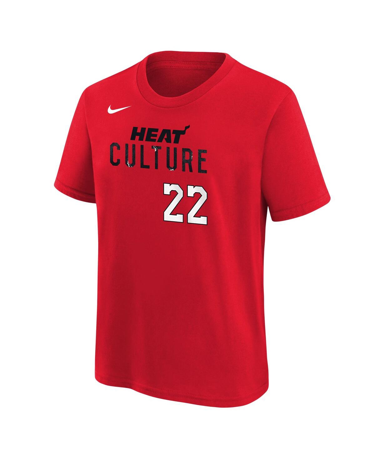 Nike Big Boys And Girls Jimmy Butler Red Miami Heat 2024/25 City Edition Name Number T-shirt In Red