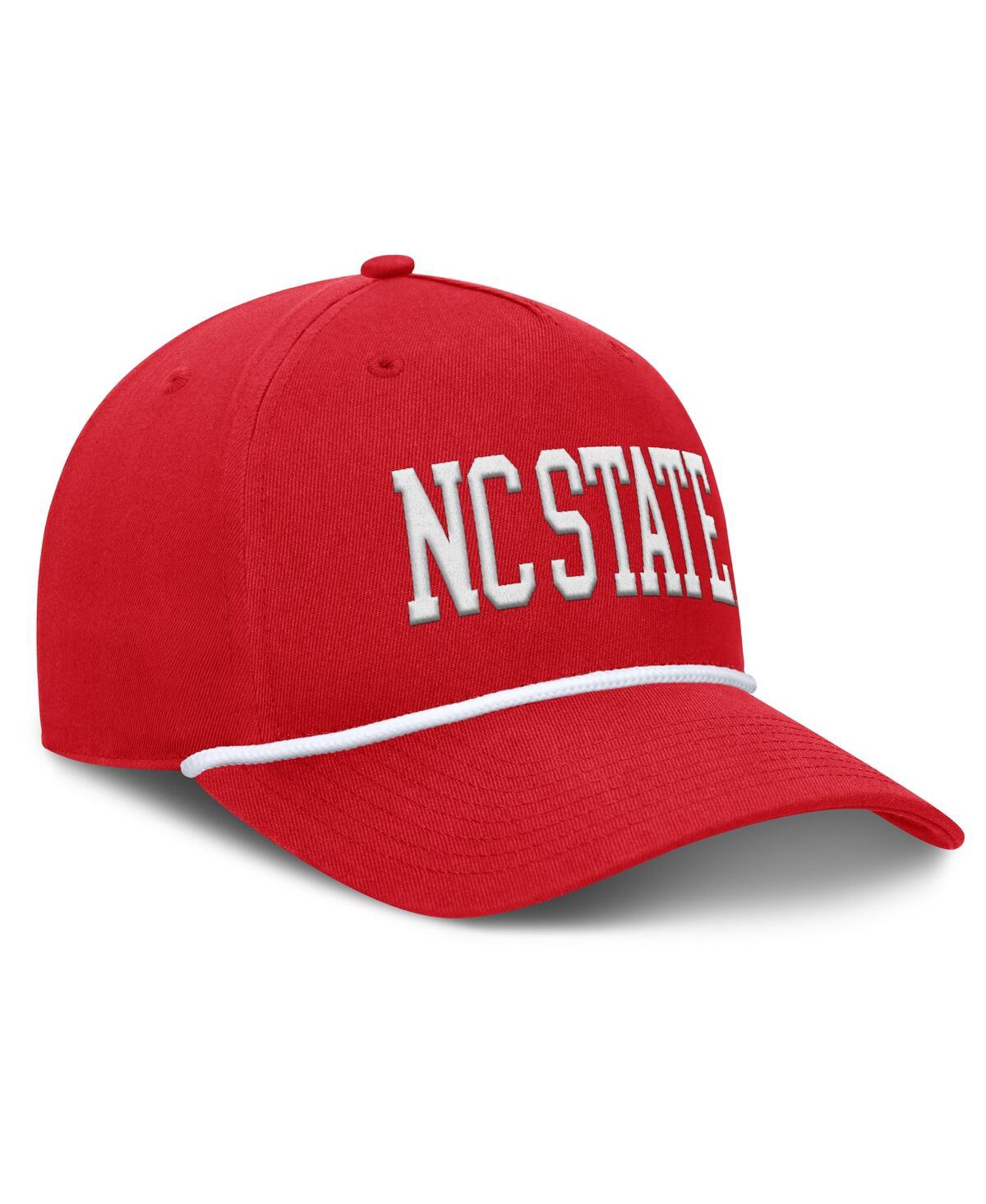 Fanatics Men's Red Nc State Wolfpack Foul Ball Rope Adjustable Hat In Red