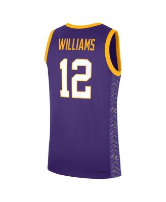 Men's and Women's Mikaylah Williams Purple LSU Tigers Replica Basketball Jersey