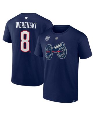 Fanatics - Men's Zach Werenski Navy Columbus Blue Jackets 2025 NHL Stadium Series Authentic Stack Name Number T-Shirt