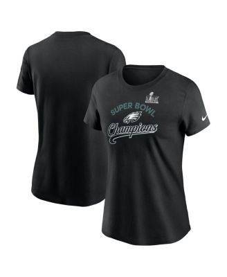 Nike - Women's Black Philadelphia Eagles Super Bowl LIX Champions Tailsweep T-Shirt