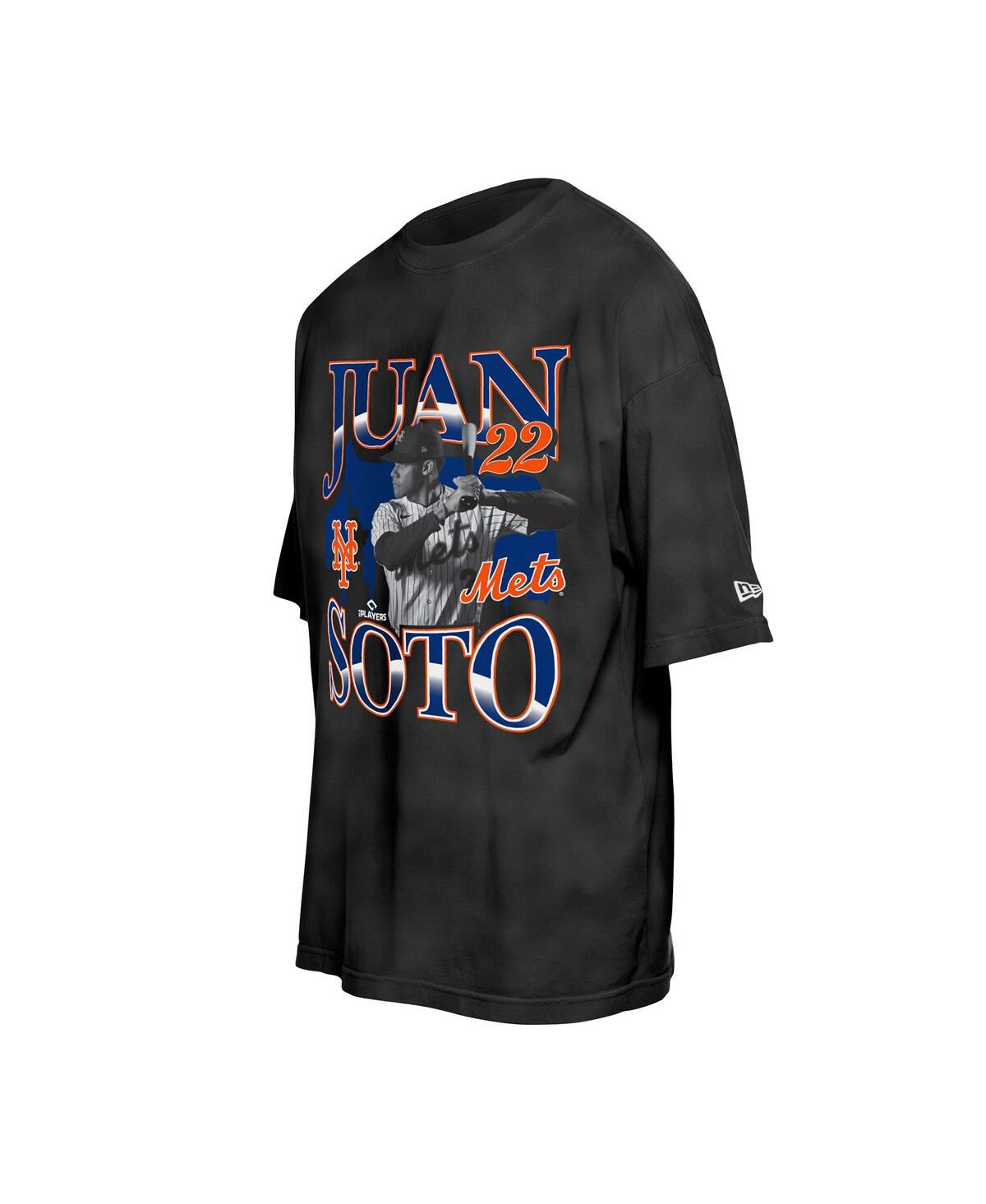 NEW ERA MEN'S JUAN SOTO BLACK NEW YORK METS BATTER UP PLAYER T-SHIRT 