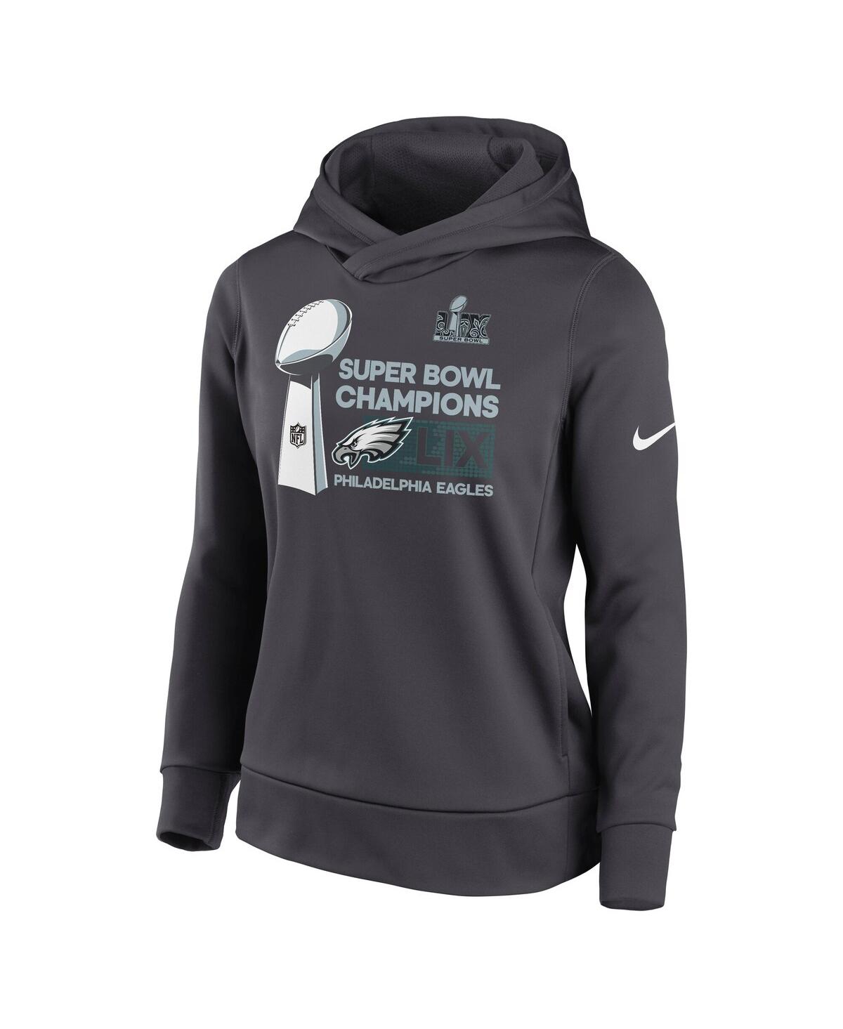 Nike Women's Anthracite Philadelphia Eagles Super Bowl Lix Champions Locker Room Trophy Collection Club F In Anthracite