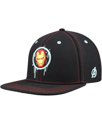 Lids - Big Boys and Girls Black Iron Man Glow-in-the-Dark Snapback Hat