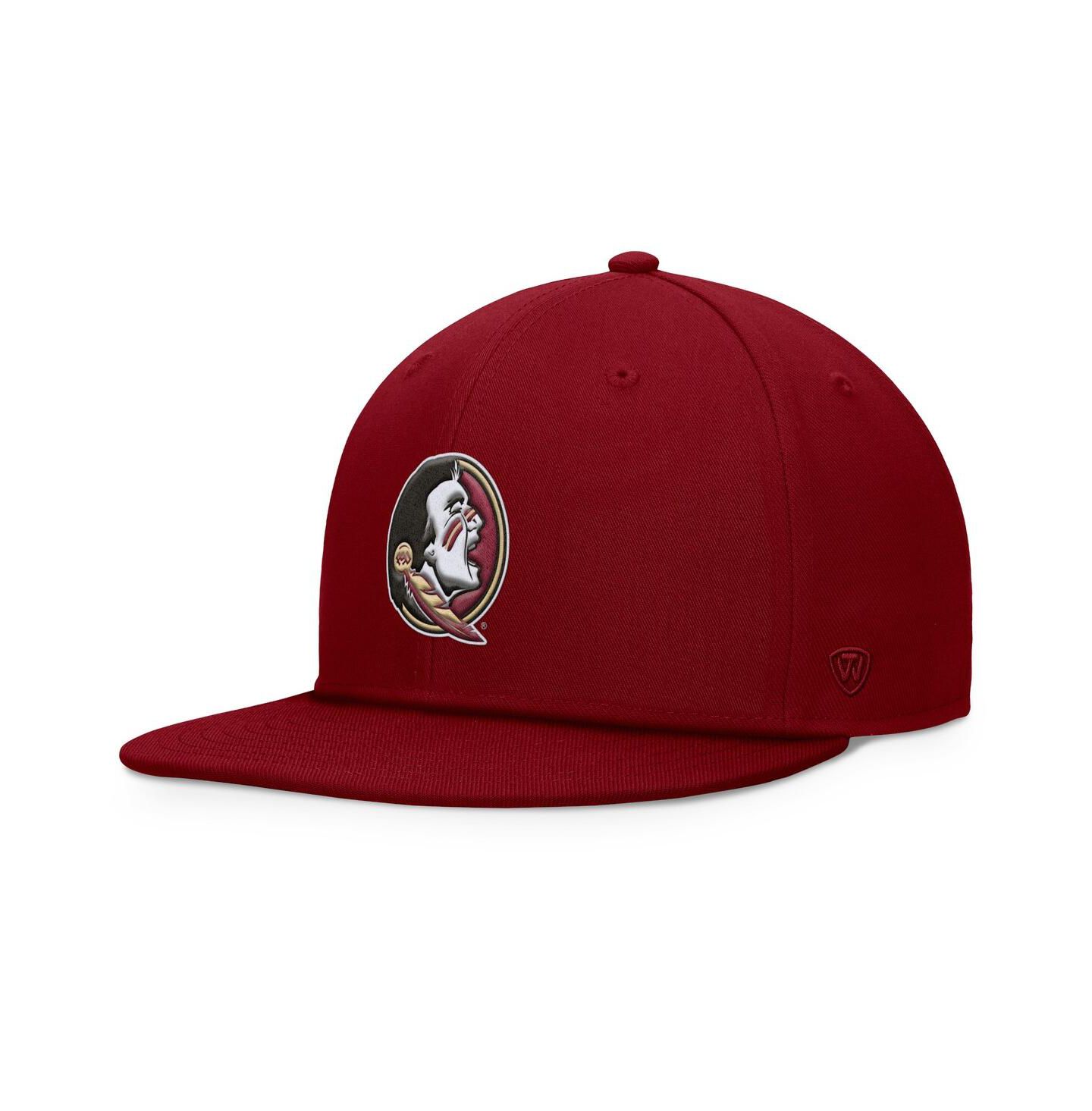 Мужская кепка Top of the World Garnet Florida State Seminoles Fundamental Snapback Hat — фото 1