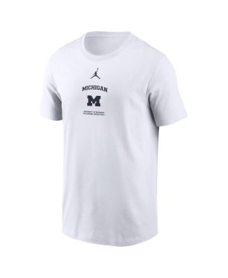 Men's White Michigan Wolverines On-Court Basketball T-Shirt