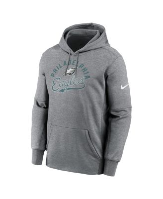 Men's Heather Gray Philadelphia Eagles Performance Fleece Pullover Hoodie