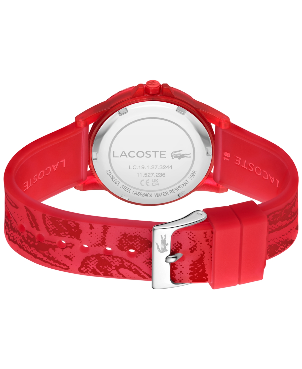 Lacoste Kid's Rider Red Silicone Strap Watch, 36mm In Red