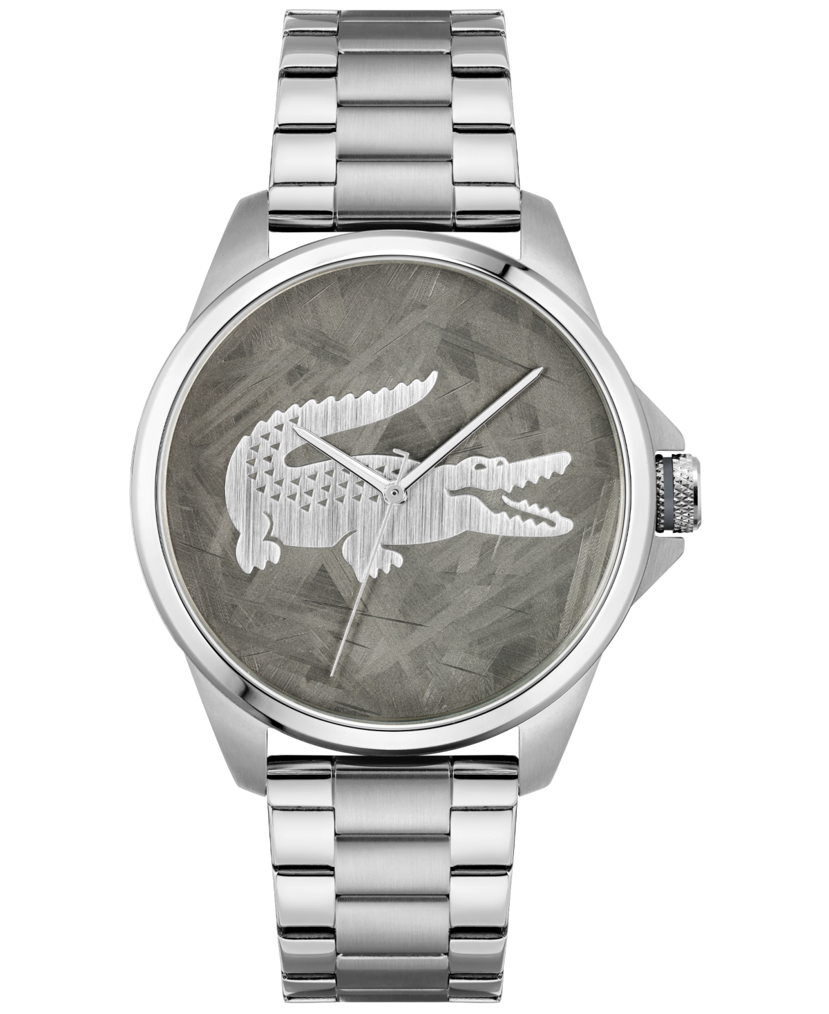 Men's Le Croc Silver Tone Stainless Steel Bracelet Watch, 43mm - Silver