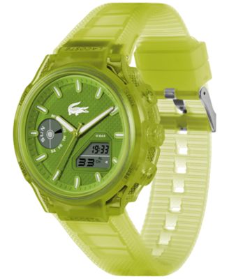 Men's LC33 Green Silicone Strap Watch, 45mm