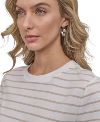 Petite Striped Crewneck T-Shirt