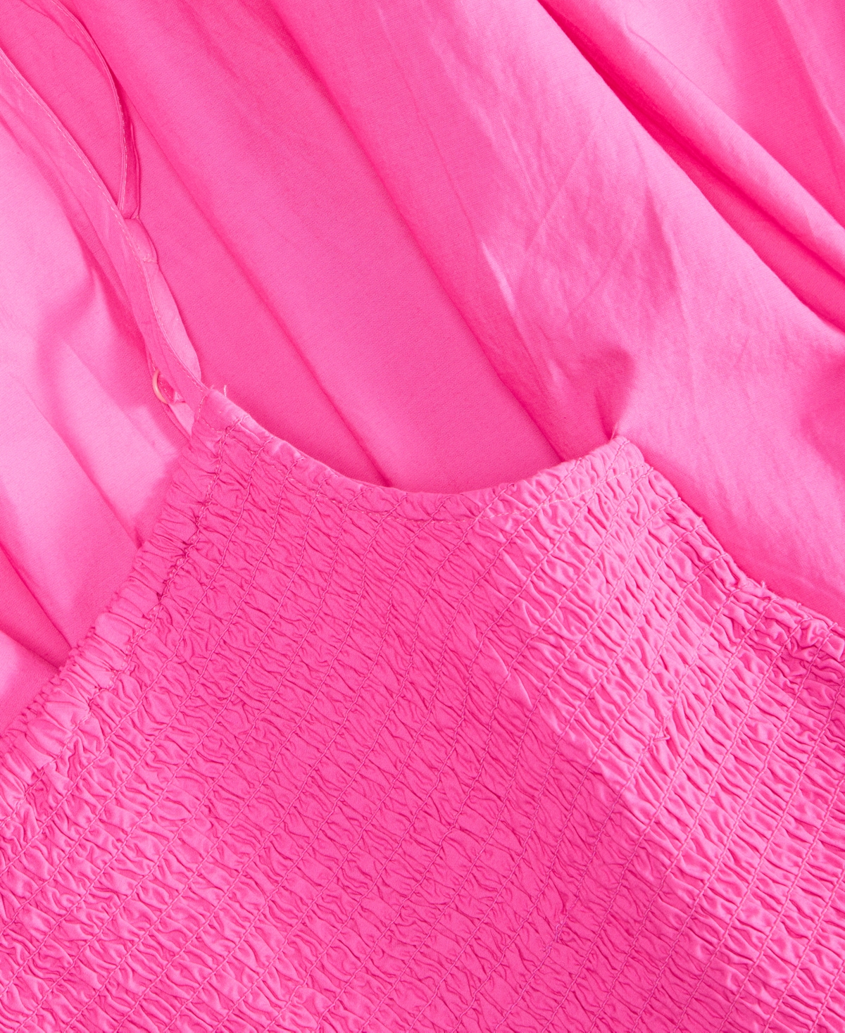 On 34th Women's Smocked Bubble-hem Midi Dress, Exclusively At Macy's In Pink Dazzle