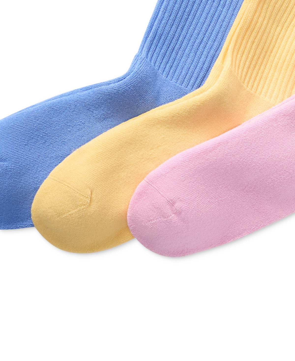 Shop Polo Ralph Lauren 3 Pack Ribbed Cushion Foot Crew Men's Socks In Pink