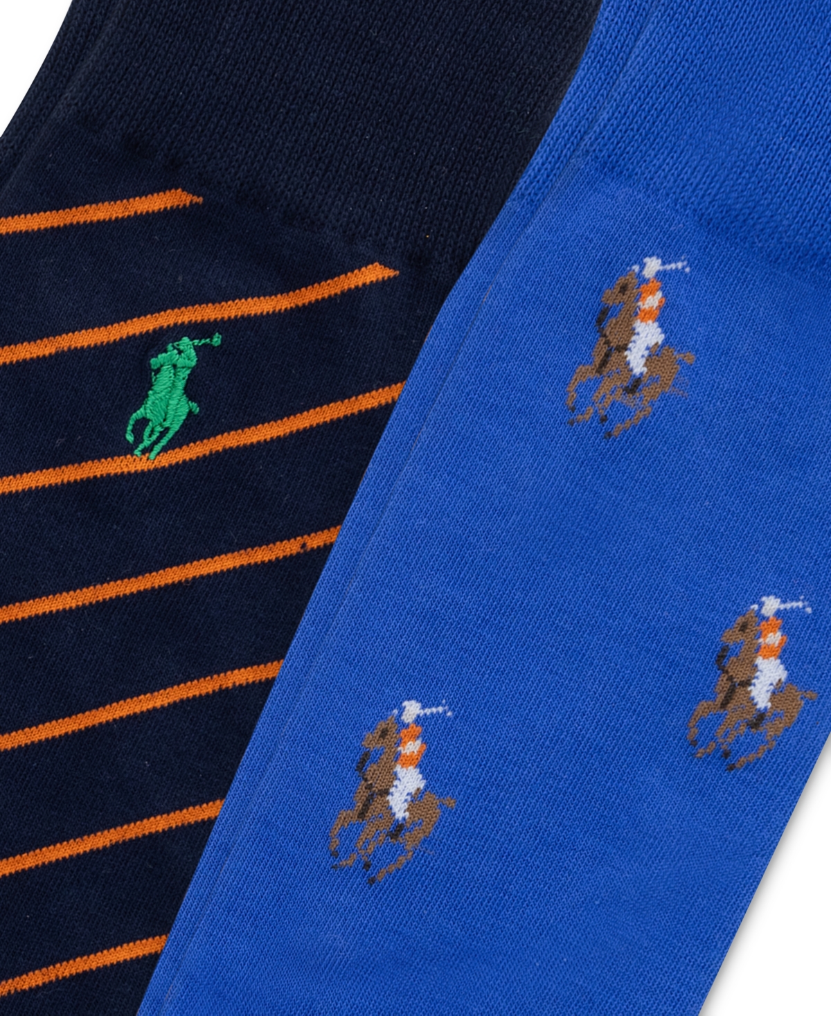 Polo Ralph Lauren Assorted 2-pack Pony Stripe Crew Socks In Blue