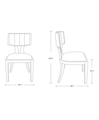 Pulitzer 2-Piece Leatherette Upholstered Dining Chair Set