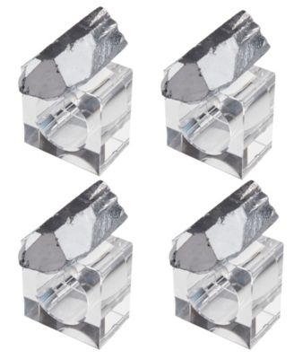 Luxe Quartz Napkin Ring, Set of 4
