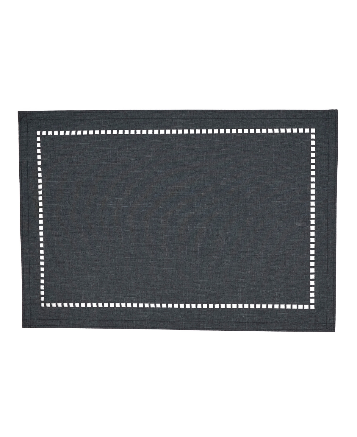 Saro Lifestyle Laser-cut Hemstitch Placemat, Set Of 4 In Black