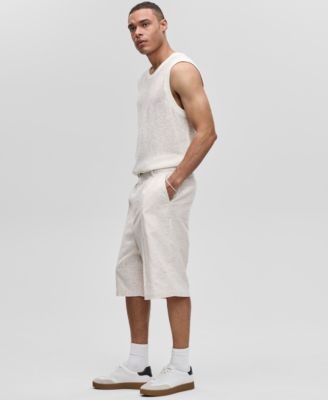 Men's Oversized Speckled Textured Shorts, Exclusively at Macy's