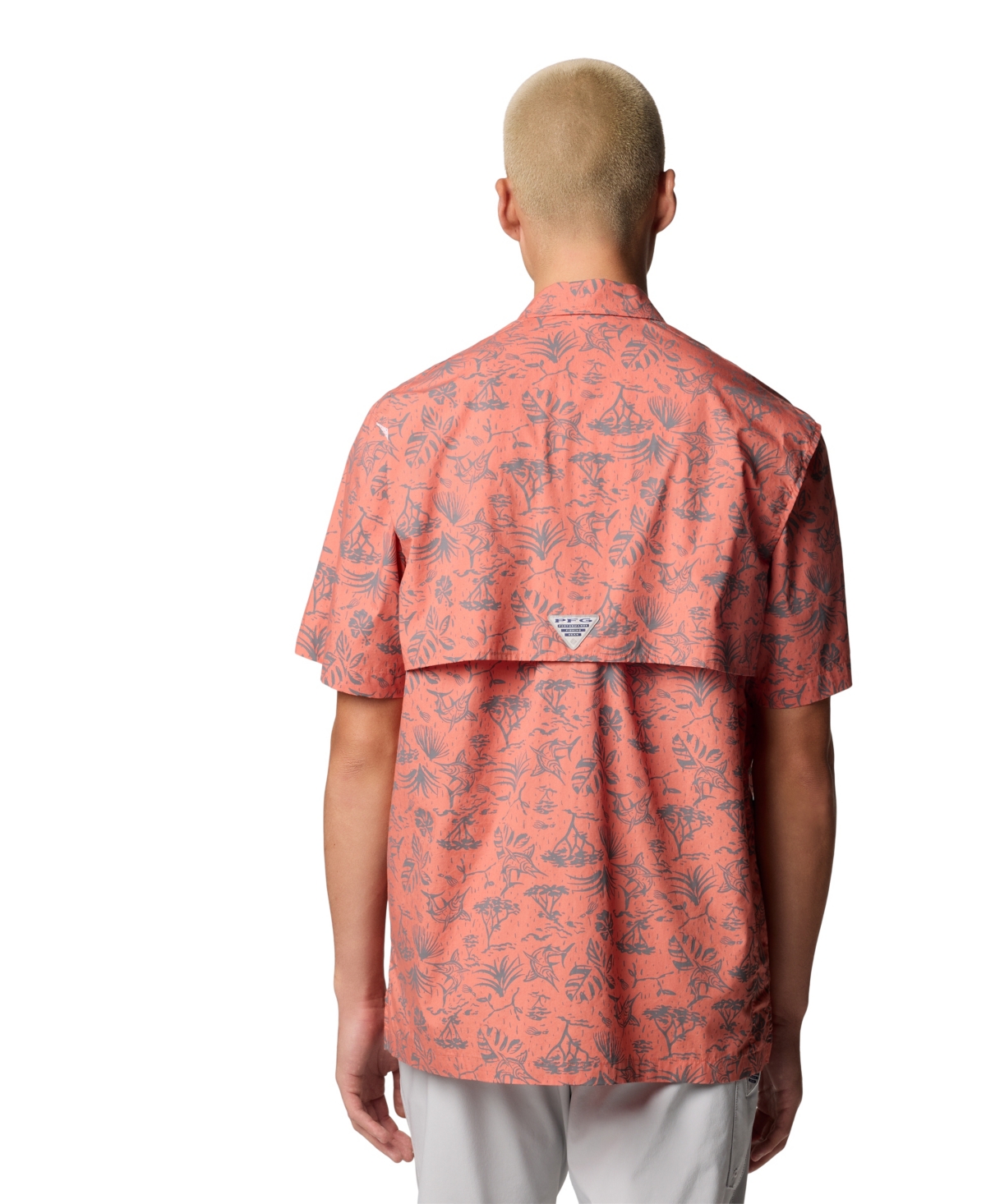 Shop Columbia Men's Pfg Trollers Best Short Sleeve Shirt In Faded Peac