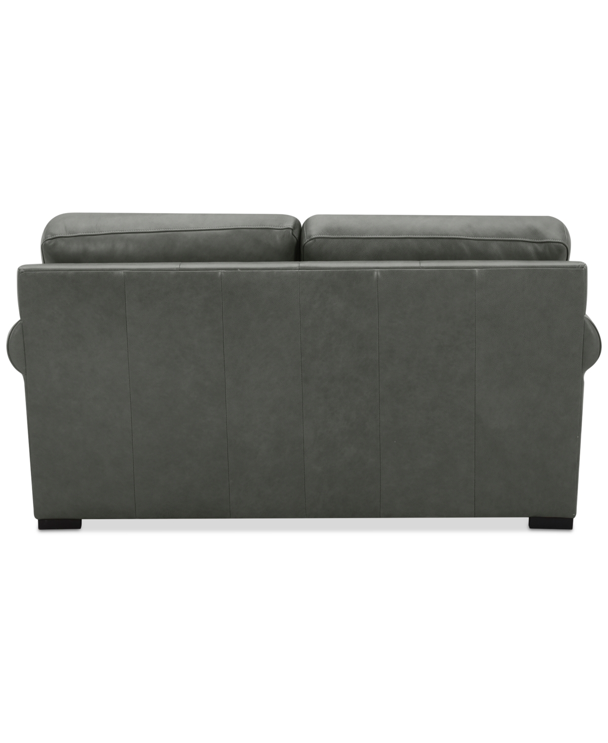 Macy's Radley 61" Leather Roll Arm Loveseat, Exclusively At  In Anthracite