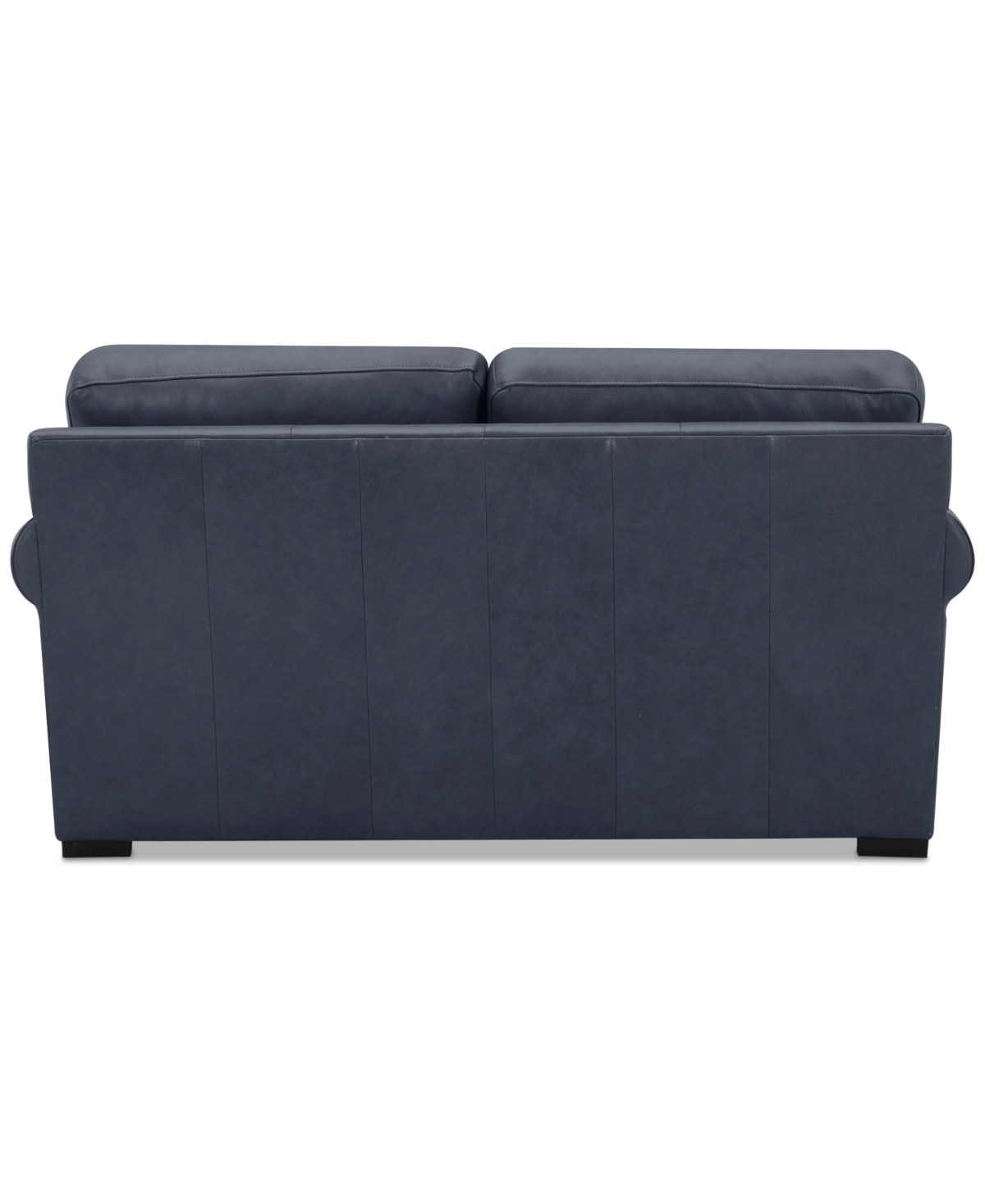 Macy's Radley 61" Leather Roll Arm Loveseat, Exclusively At  In Navy