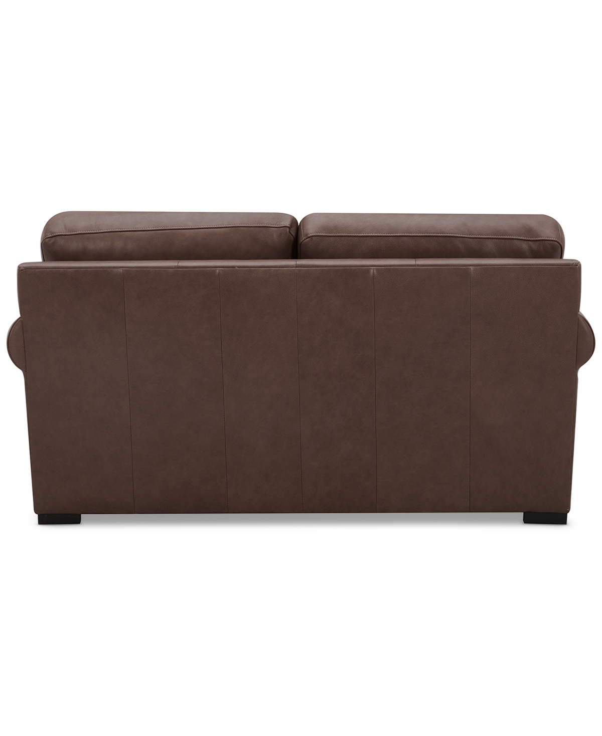 Macy's Radley 61" Leather Roll Arm Loveseat, Exclusively At  In Chocolate
