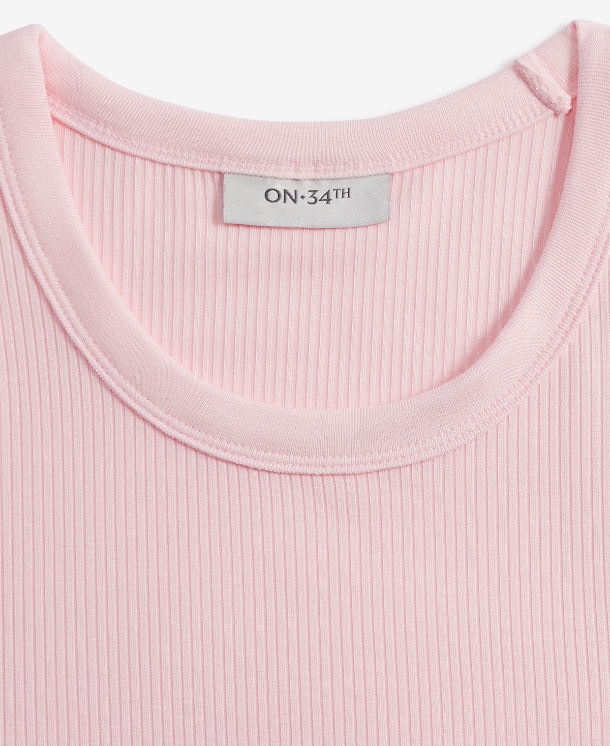 On 34th Women's Ribbed High-neck Tank Top, Xxs-4x, Created For Macy's In Pink
