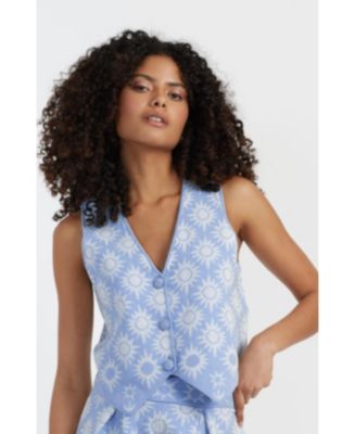 売れ筋商品|||チンティアンドパーカー カットソー トップス レディース Women's Laura Whitmore Sunflower Waistcoat Terracotta Chinti & Parker Women's Laura Whitmore Sunflower Waistcoat